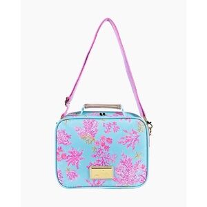 Lilly Pulitzer Insulated Lunch Bag with Detachable Strap in Royal Coral Print